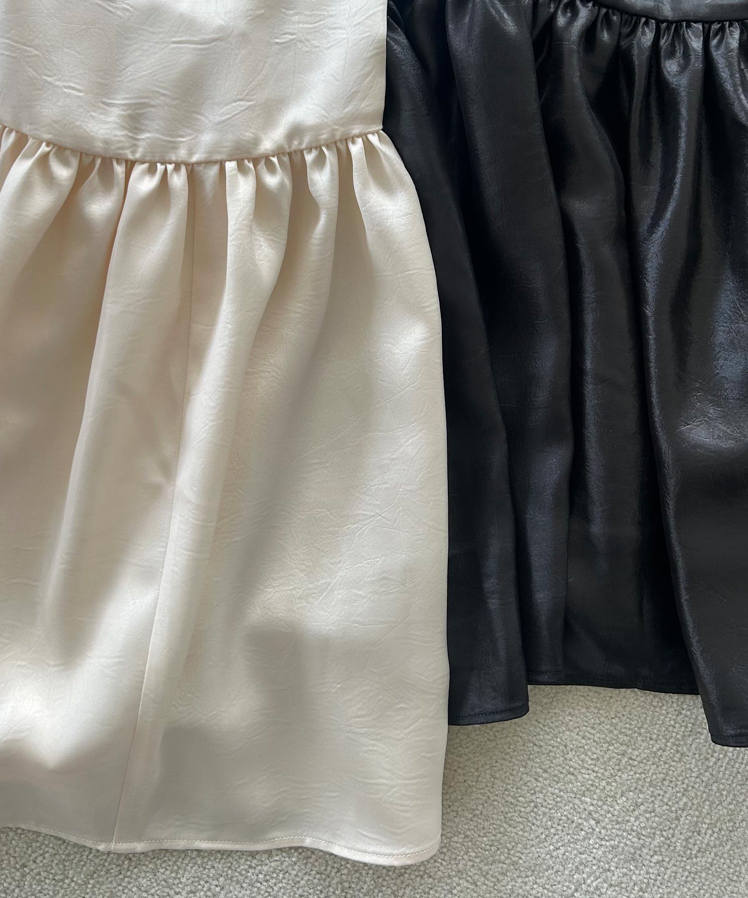 レザーライク キャミソールワンピース