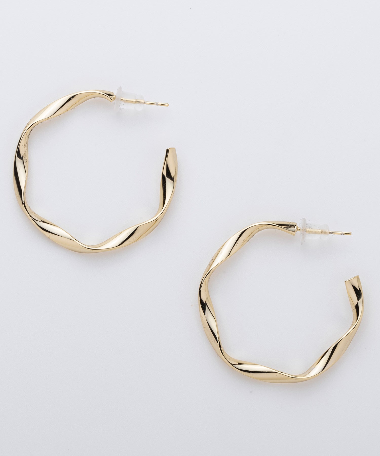 【9月下旬お届け予約商品】ツイストフープピアス