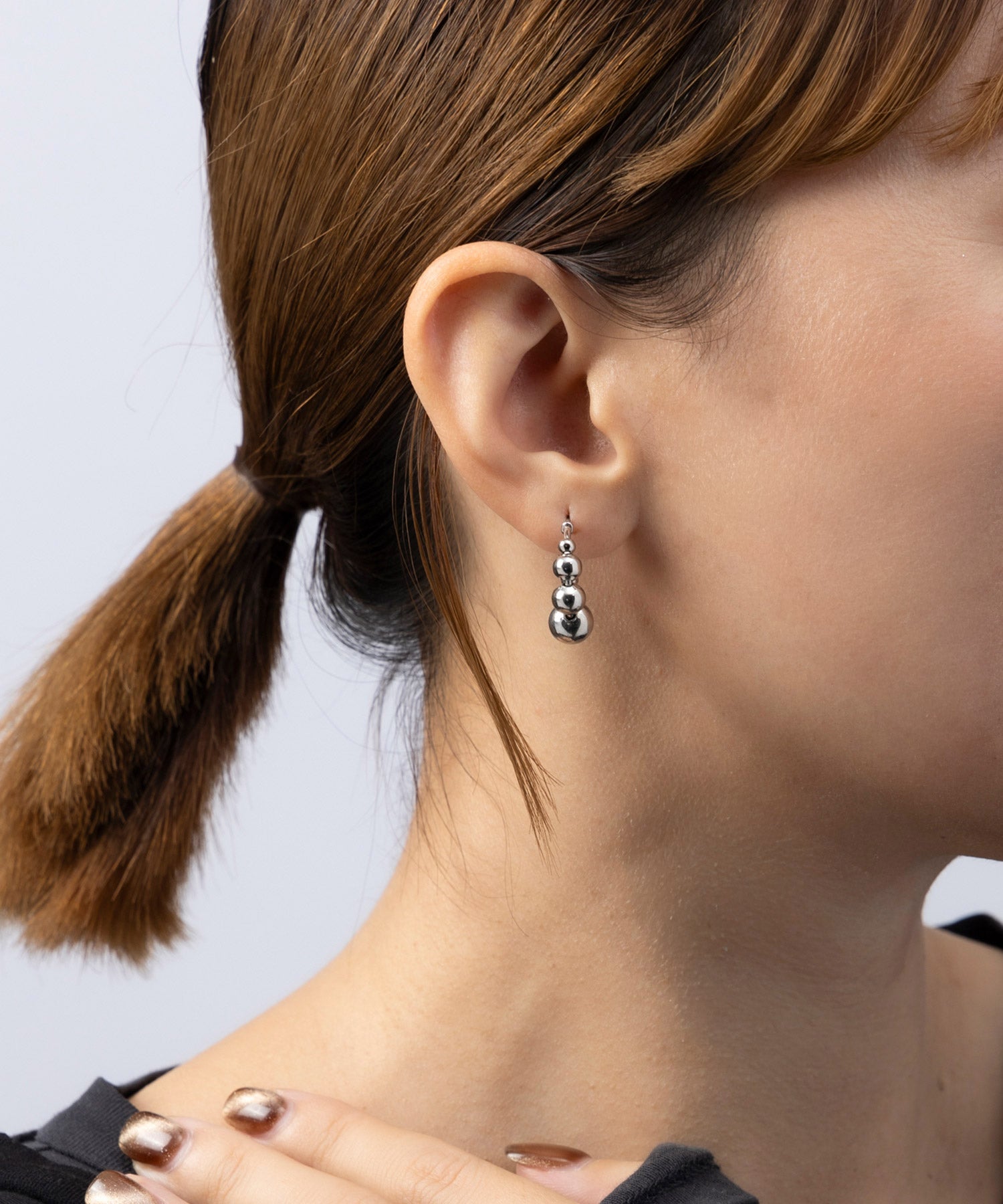 メタルボールフープピアス