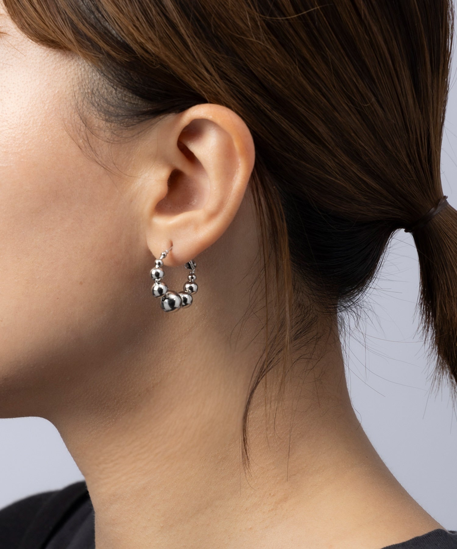 メタルボールフープピアス