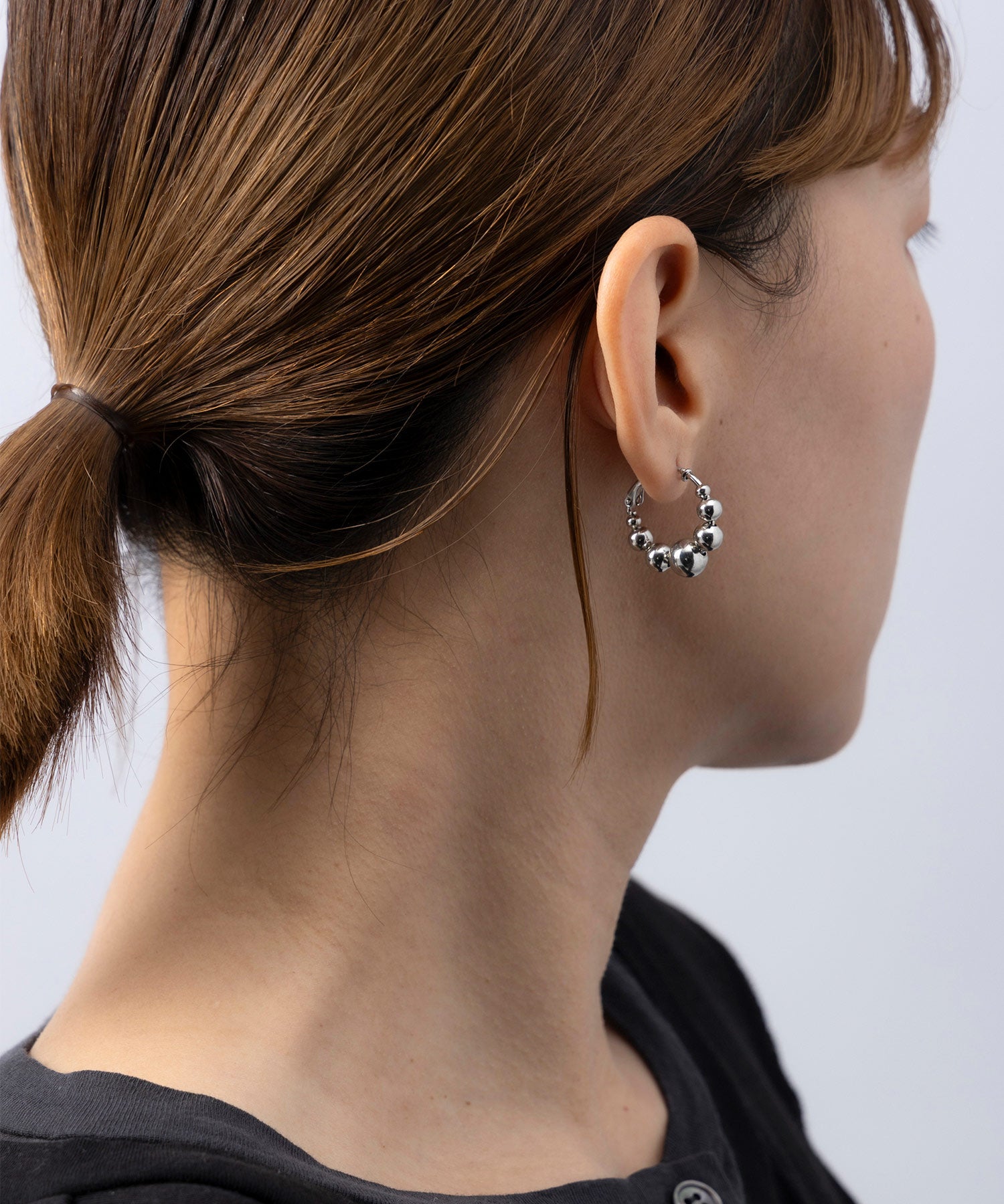 メタルボールフープピアス