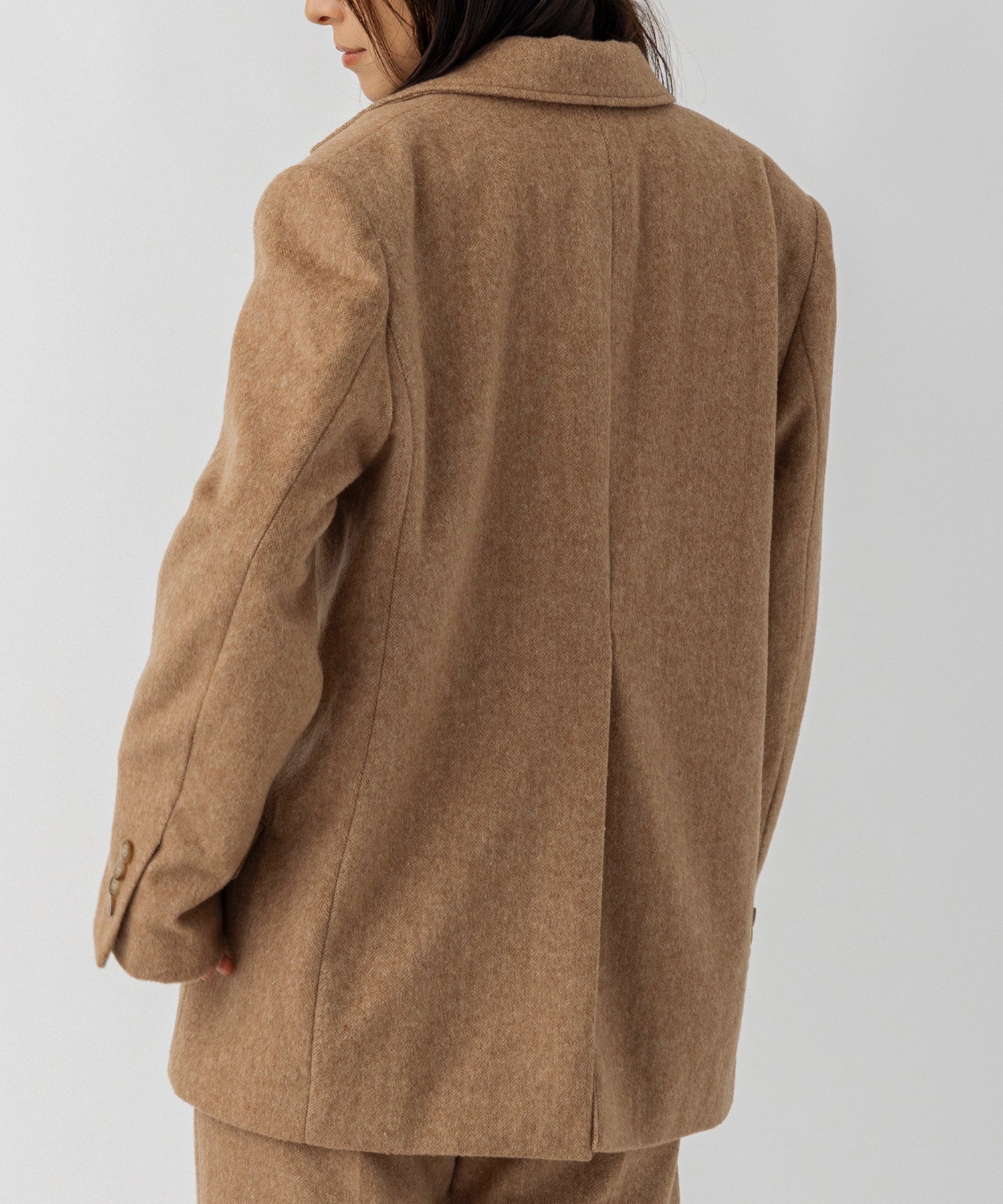 ヘリンボーンウールツイードジャケット