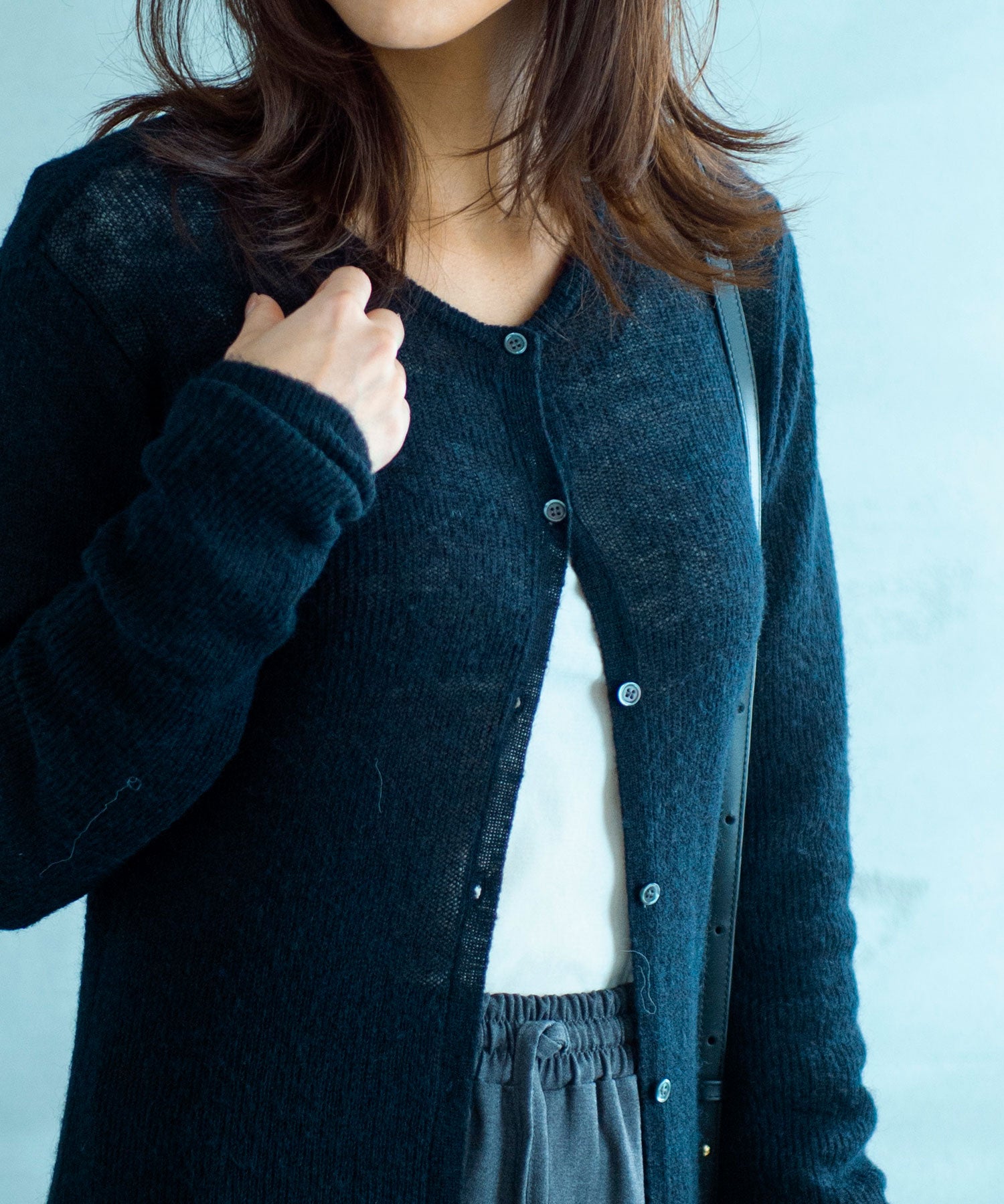 【11月下旬お届け予約商品】モヘヤタッチ 2WAYロングカーディガンワンピース