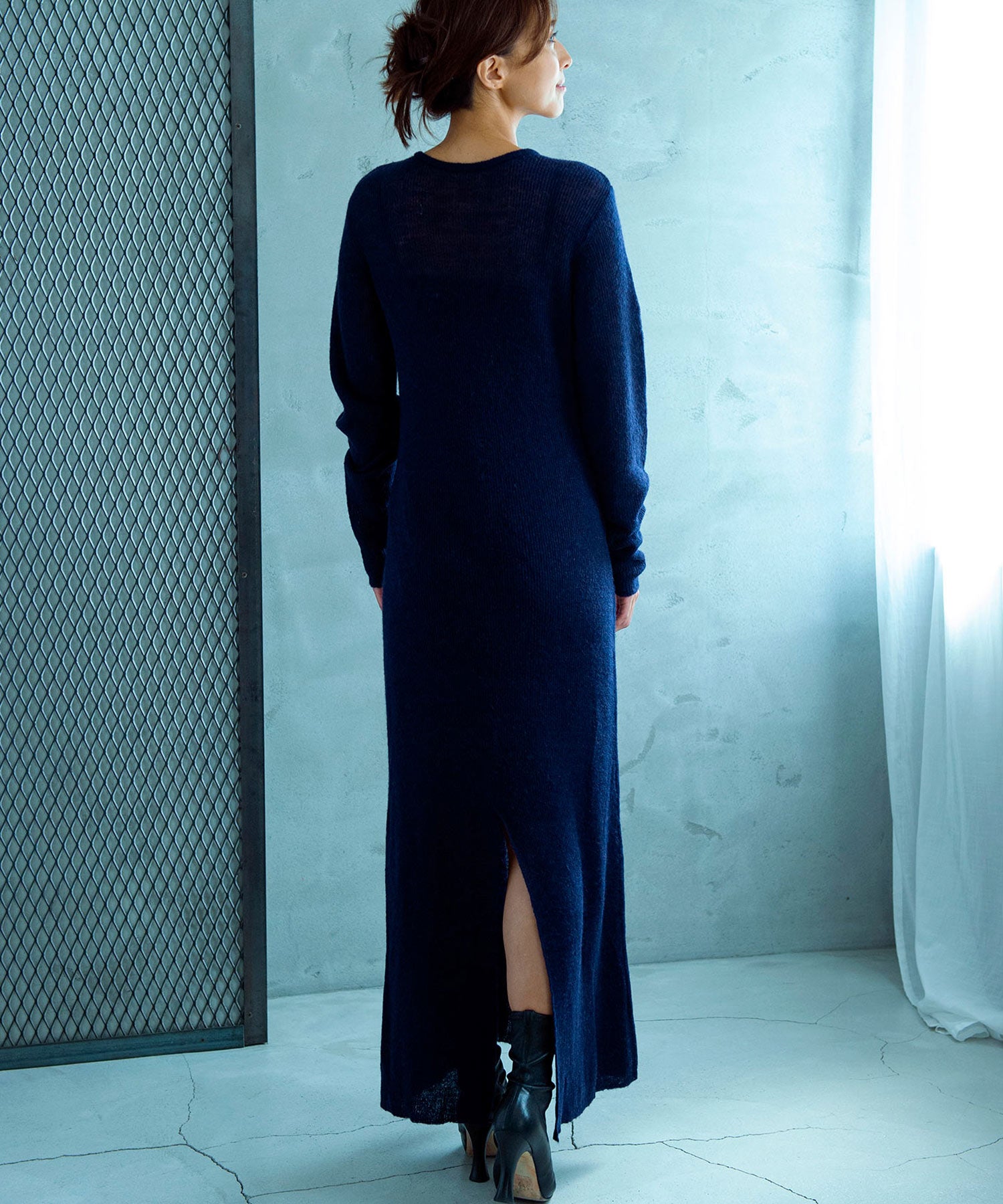 【11月下旬お届け予約商品】モヘヤタッチ 2WAYロングカーディガンワンピース