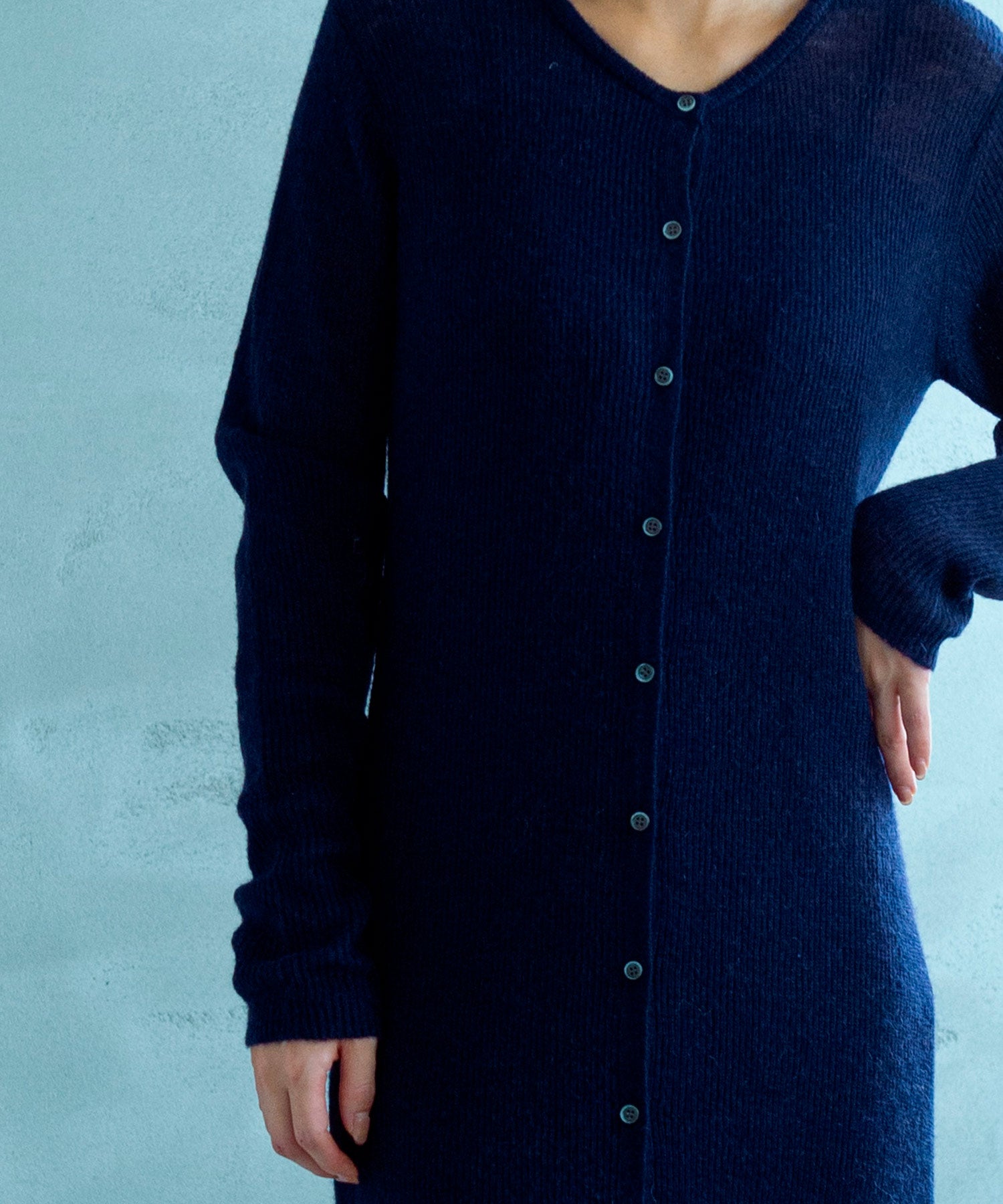 【11月下旬お届け予約商品】モヘヤタッチ 2WAYロングカーディガンワンピース