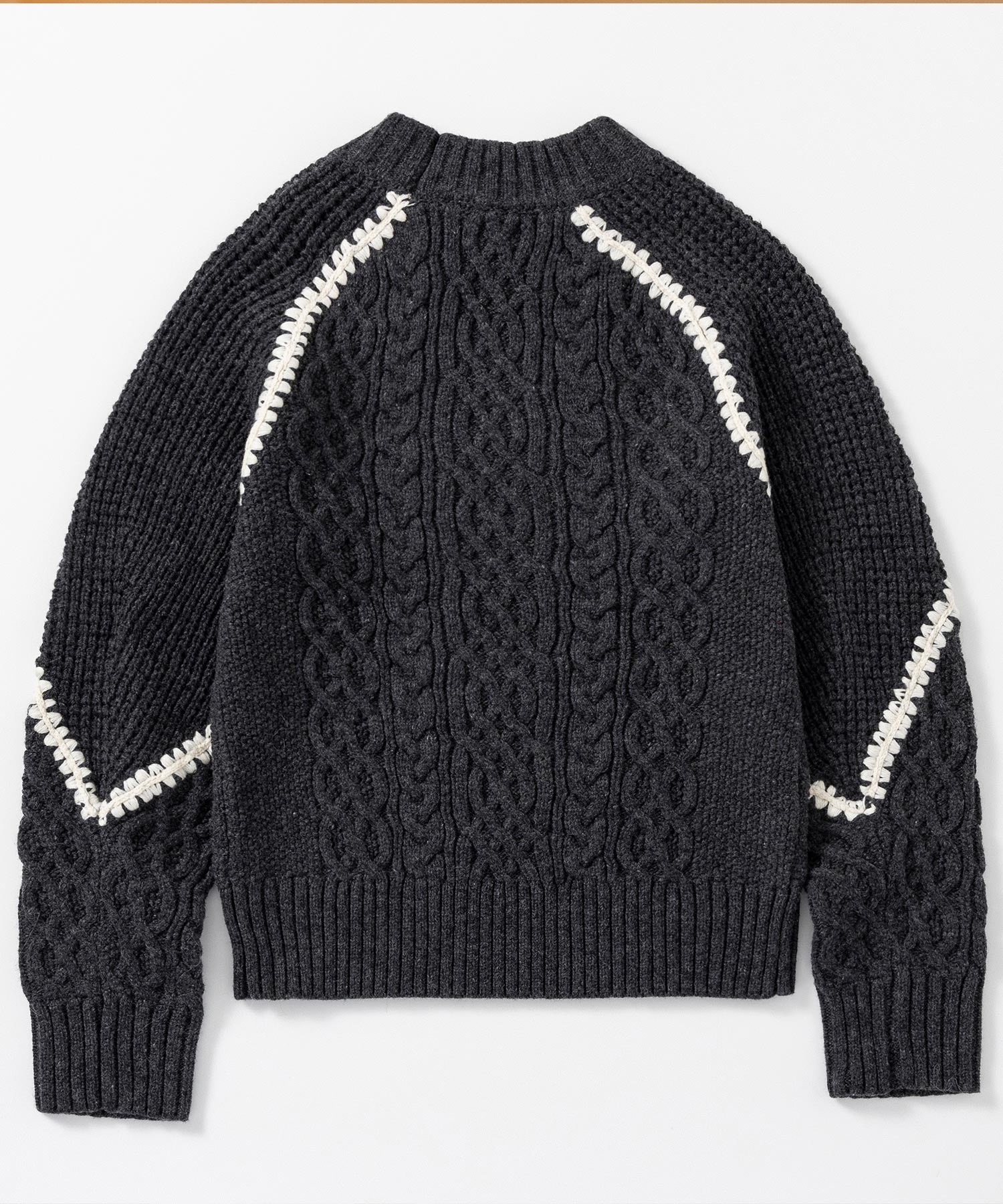 【11月下旬お届け予約商品】ウォッシャブルケーブルニット