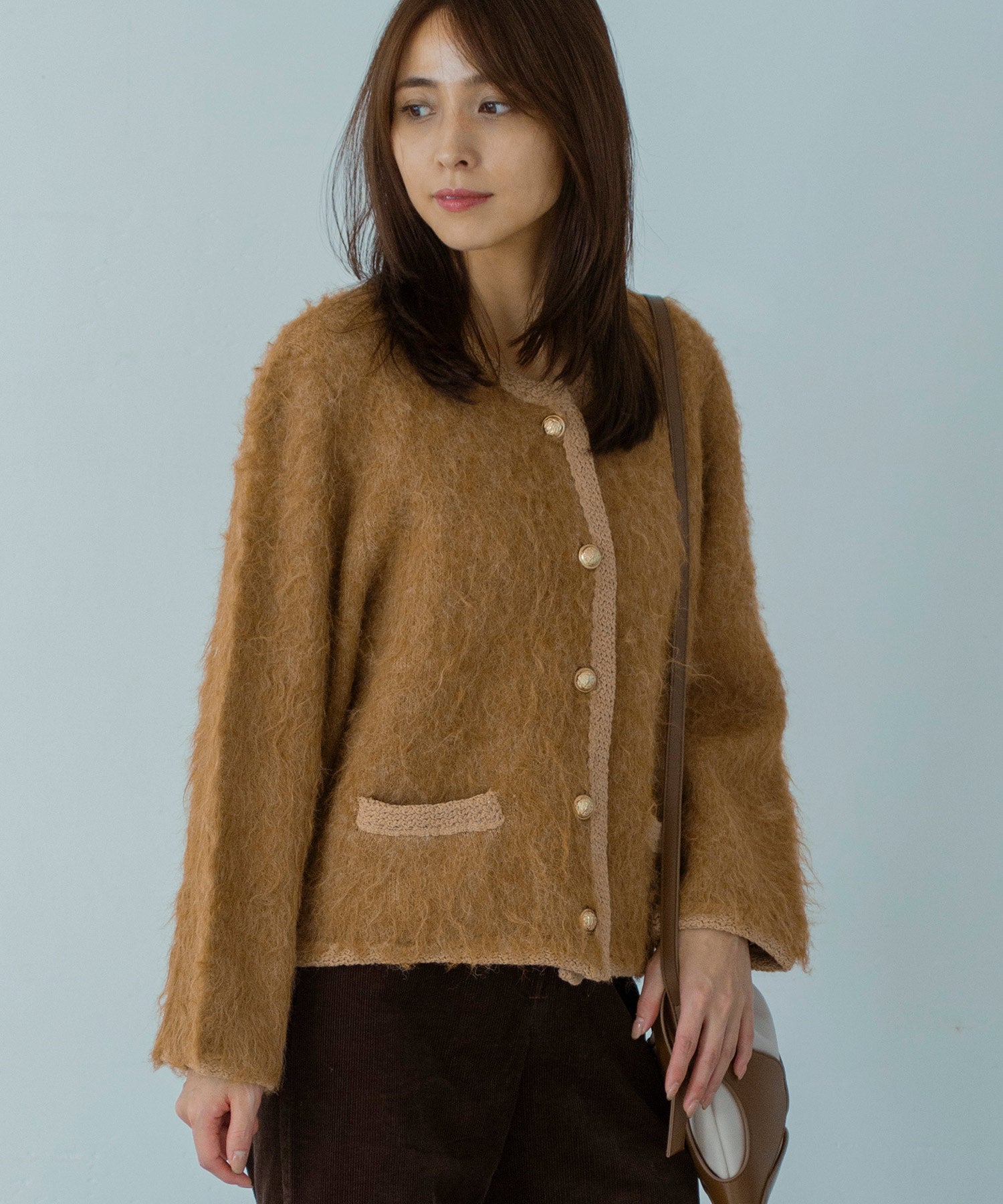 【11月下旬お届け予約商品】シャギーニットカーディガンジャケット