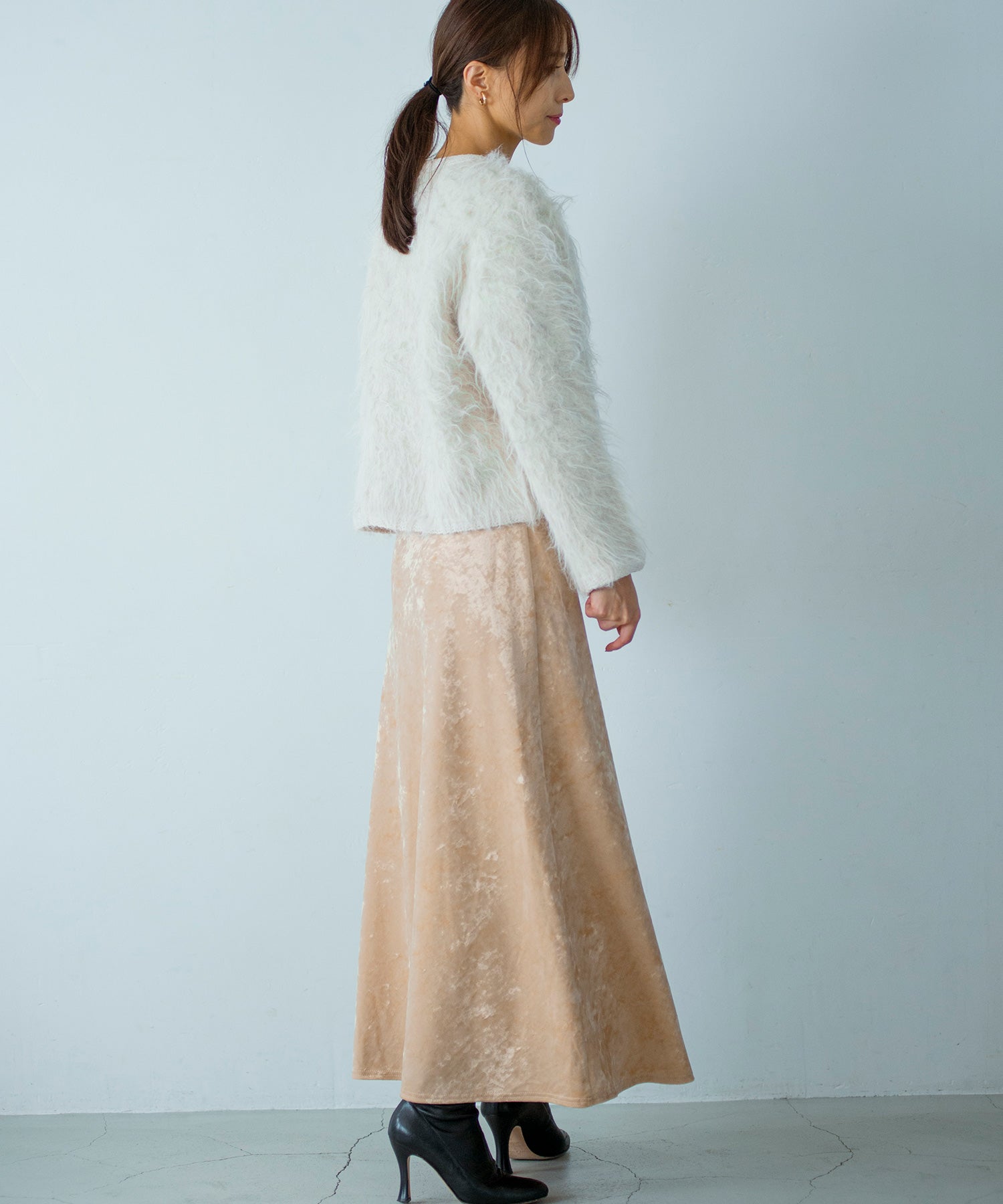 【11月下旬お届け予約商品】シャギーニットカーディガンジャケット