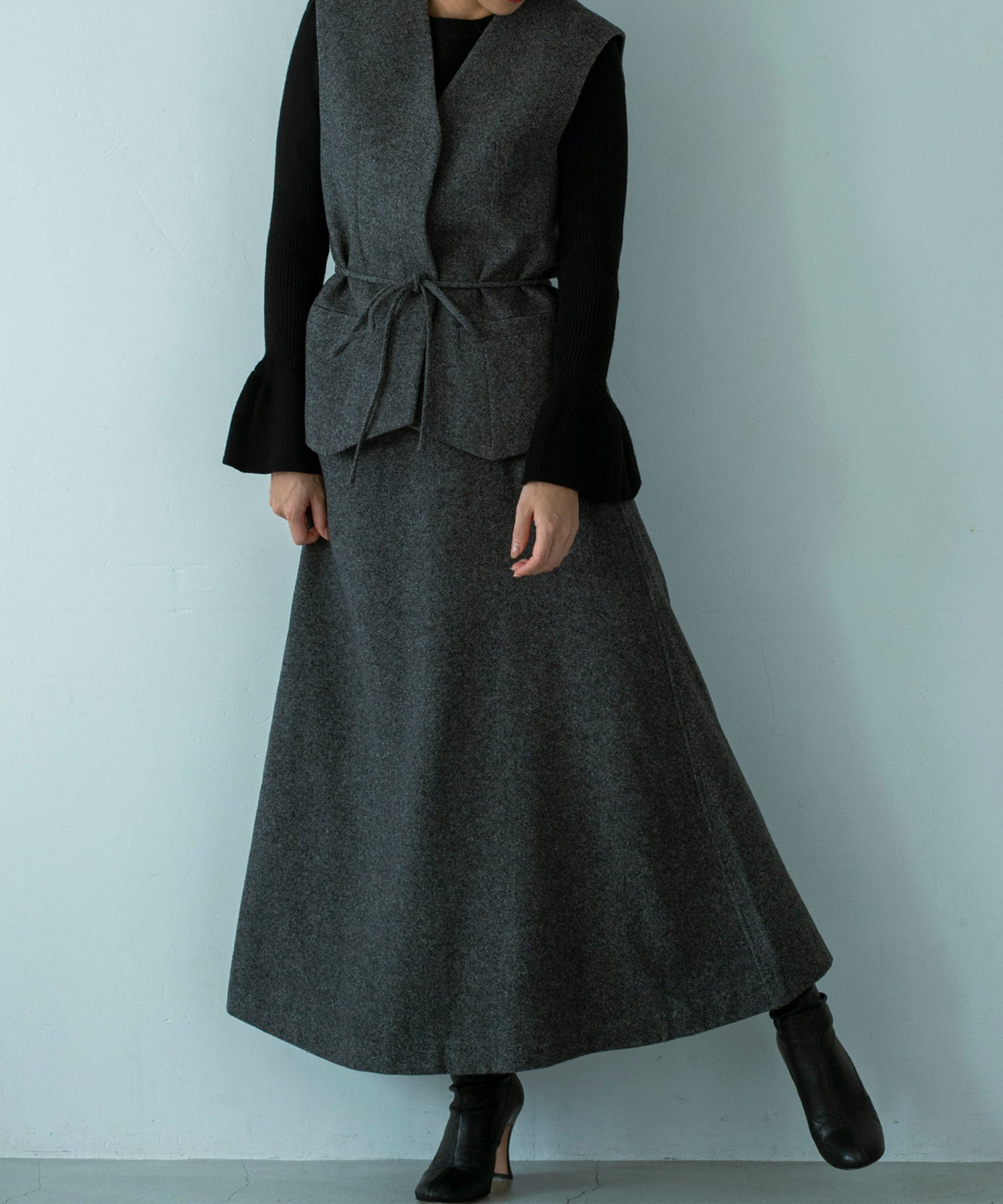 2WAYメロウハイネック衿付きニット