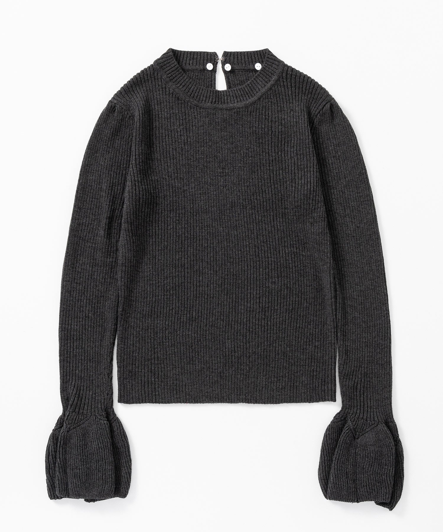 【11月下旬お届け予約商品】2WAYメロウハイネック衿付きニット