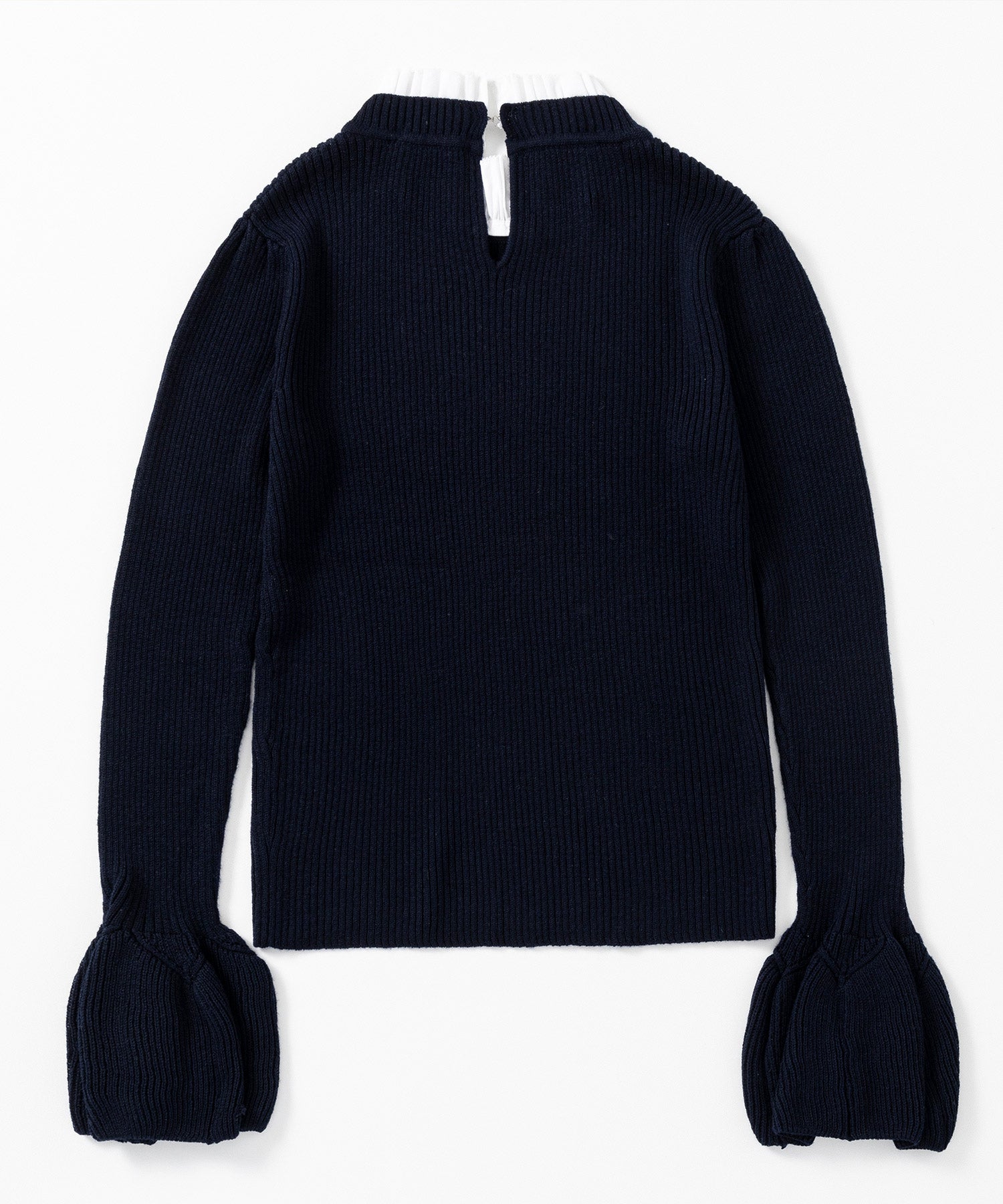 【11月下旬お届け予約商品】2WAYメロウハイネック衿付きニット