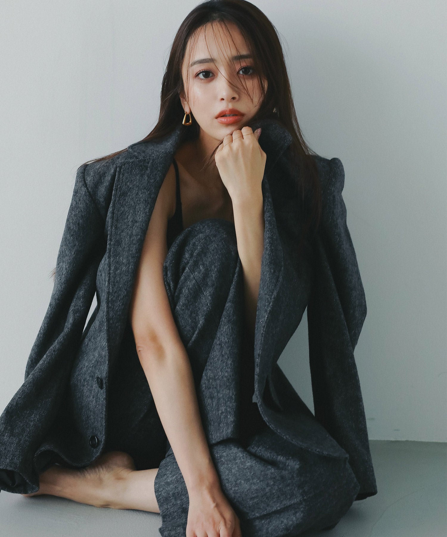 未使用　フェローズ　ウールツイード　ヘリンボーン　ワイドパンツ　34 未使用 フェローズ ウールツイード ヘリンボーン ワイドパンツ 34