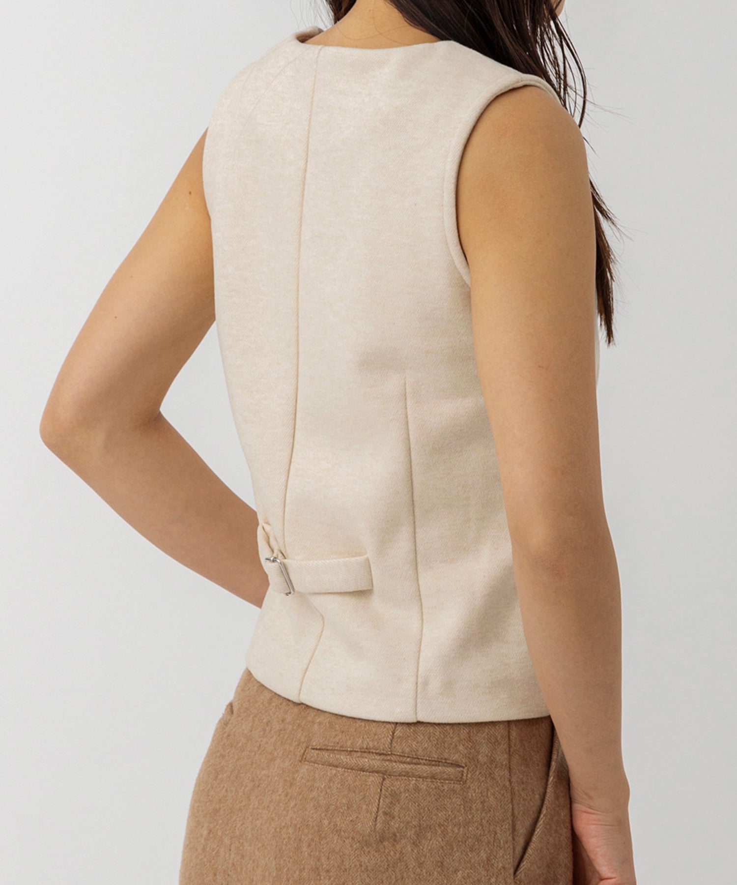 フェルトニットVネックジレ