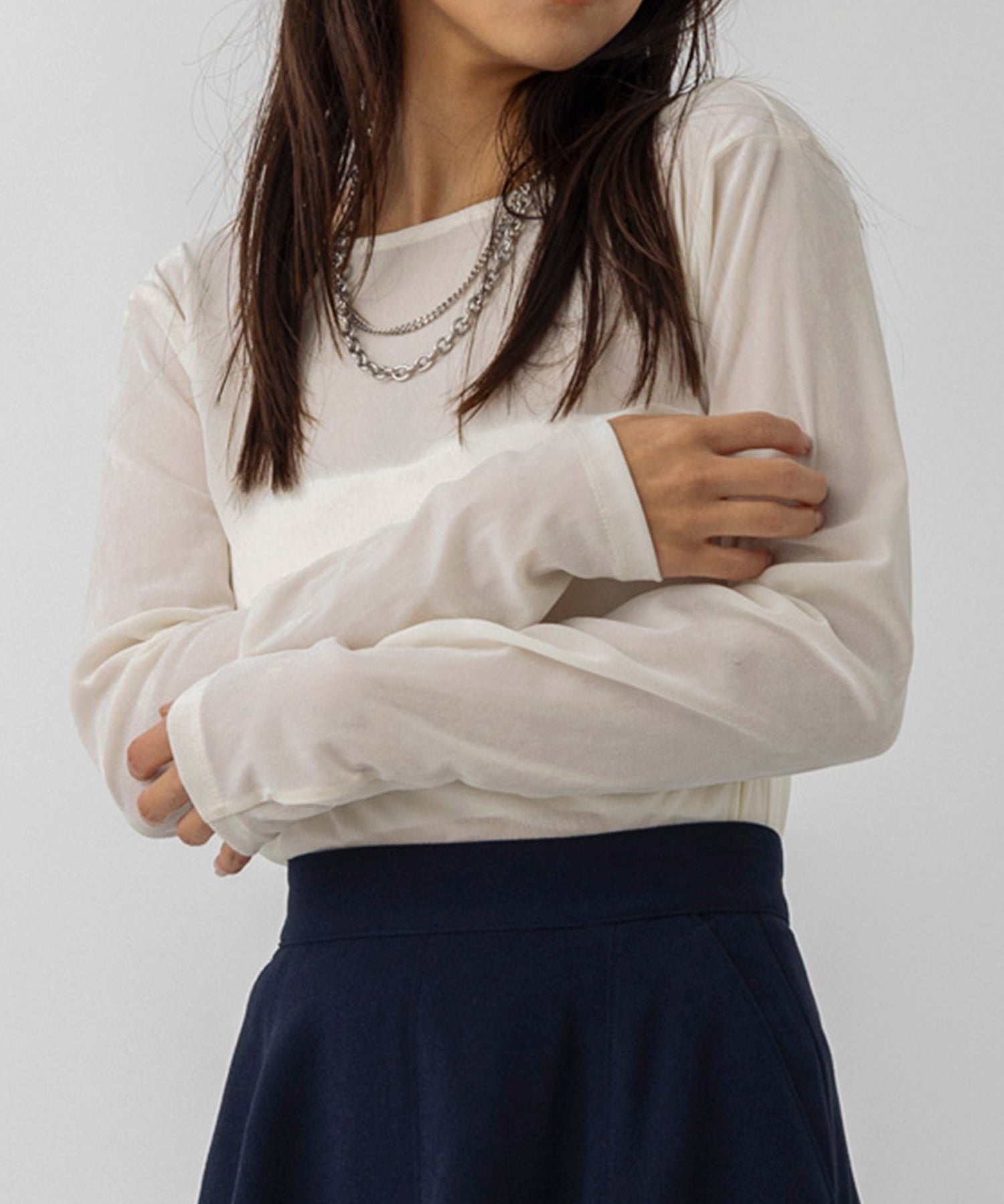 ベロアロングスリーブカットソー｜AJUGA.（アジュガ）公式通販サイト