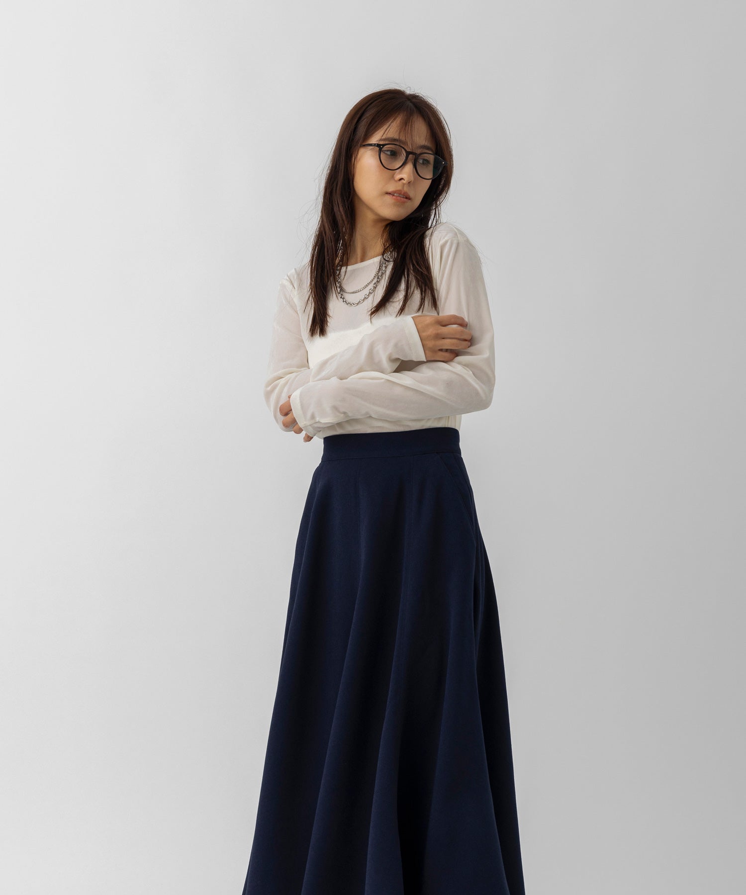 【10月上旬お届け予約商品】ベロアロングスリーブカットソー