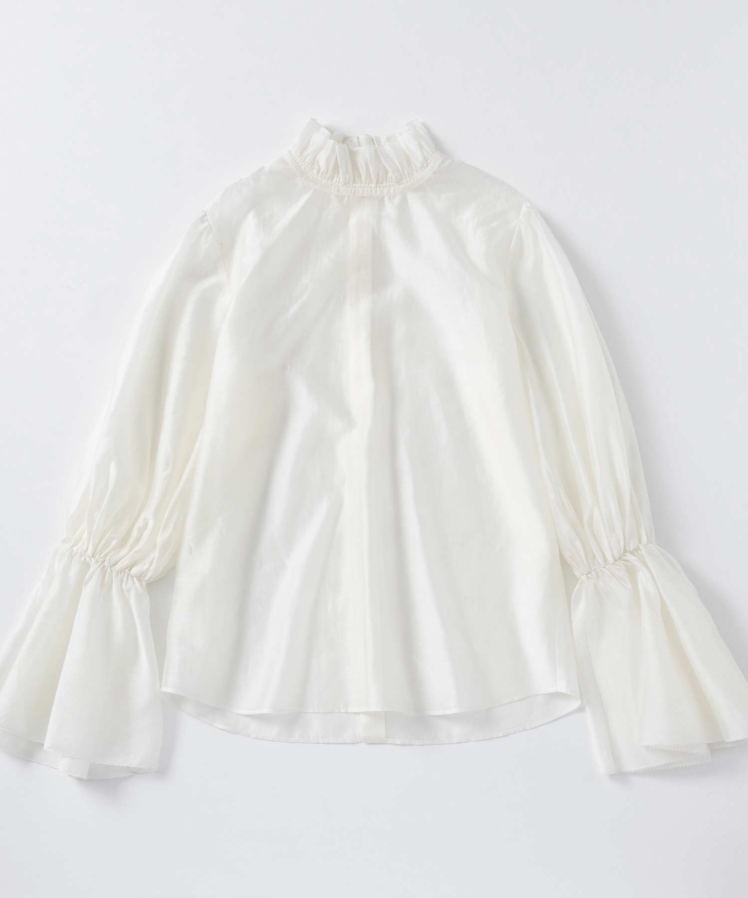 フレアスリーブ スタンドネックシアーブラウス【セレモニー/オケージョン】